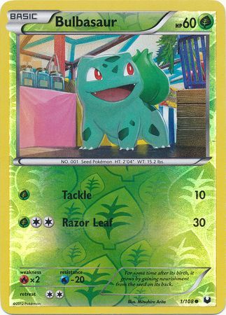 Bulbasaur - 55/112 - Common Reverse Holo Near Mint Ex Fire Red