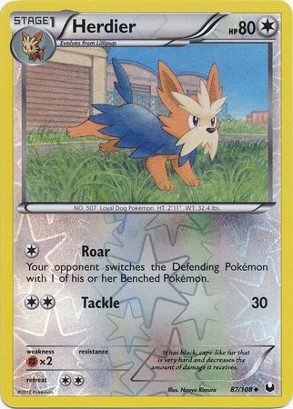 Herdier 87 108 Uncommon Reverse Holo Herdier 87 108 Uncommon Reverse Holo