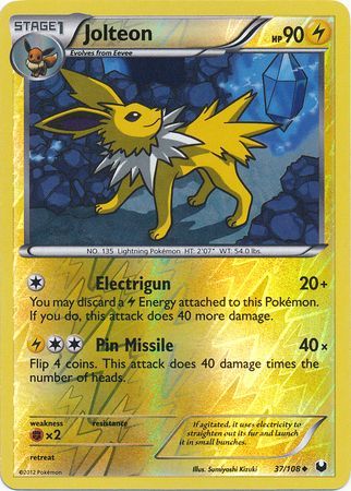 Jolteon 37 108 Uncommon Reverse Holo Black White 5 Dark Explorers Reverse Holo Singles Jolteon 37 108 Uncommon Reverse Holo Black White 5 Dark Explorers Reverse Holo Singles