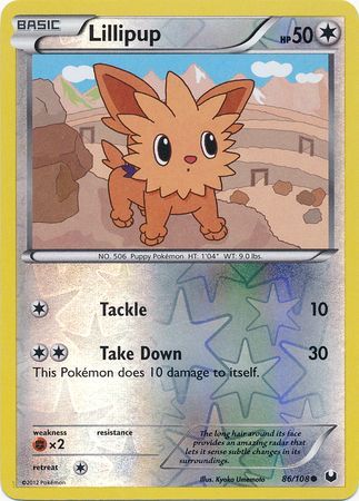 Lillipup 86 108 Common Reverse Holo Black White 5 Dark Explorers Reverse Holo Singles Lillipup 86 108 Common Reverse Holo Black White 5 Dark Explorers Reverse Holo Singles
