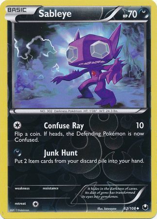 Sableye 62 108 Uncommon Reverse Holo Black White 5 Dark Explorers Reverse Holo Singles Sableye 62 108 Uncommon Reverse Holo Black White 5 Dark Explorers Reverse Holo Singles