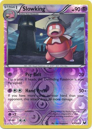 POKEMON BLACK AND WHITE DARK EXPLORERS SLOWKING 49//108 REV HOLO