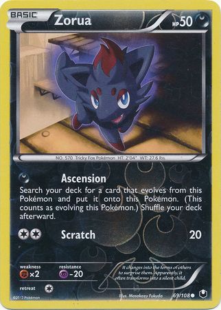 Zorua 69 108 Common Reverse Holo Zorua 69 108 Common Reverse Holo