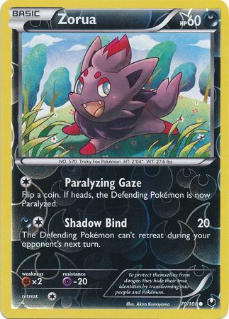 Zorua 70 108 Common Reverse Holo Black White 5 Dark Explorers Reverse Holo Singles Zorua 70 108 Common Reverse Holo Black White 5 Dark Explorers Reverse Holo Singles
