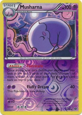 Musharna 59 99 Rare Reverse Holo Musharna 59 99 Rare Reverse Holo