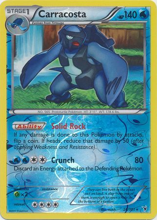 Carracosta 26 101 Rare Reverse Holo Carracosta 26 101 Rare Reverse Holo