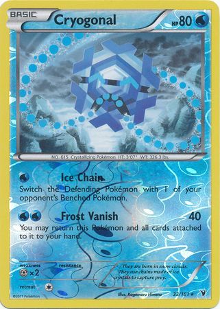 Cryogonal 33 101 Rare Reverse Holo Cryogonal 33 101 Rare Reverse Holo