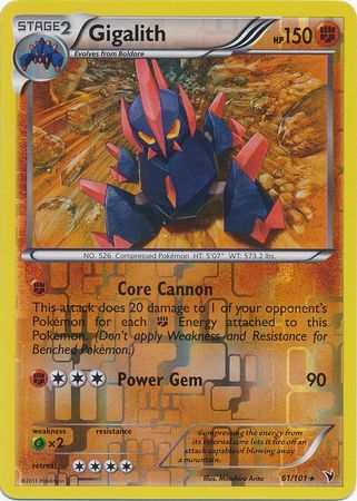 Gigalith 61 101 Rare Reverse Holo Gigalith 61 101 Rare Reverse Holo