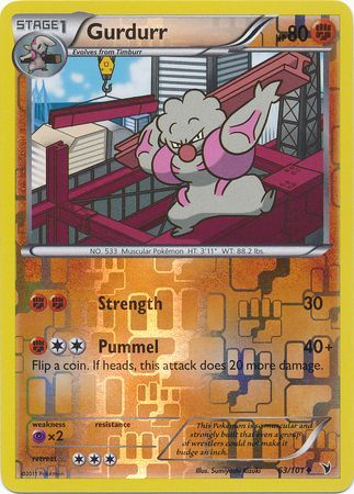 Gurdurr 63 101 Uncommon Reverse Holo Black White 3 Noble Victories Reverse Holo Singles Gurdurr 63 101 Uncommon Reverse Holo Black White 3 Noble Victories Reverse Holo Singles