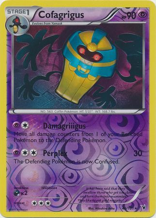 Cofagrigus 46 101 Rare Reverse Holo Cofagrigus 46 101 Rare Reverse Holo
