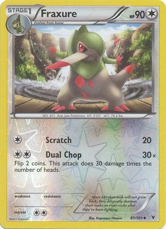 Fraxure 87 101 Uncommon Reverse Holo Fraxure 87 101 Uncommon Reverse Holo