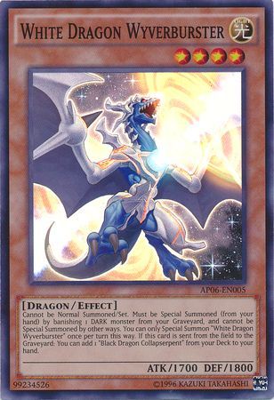 White Dragon Wyverburster AP06 EN005 Super Rare Astral Pack 6 AP06 White Dragon Wyverburster AP06 EN005 Super Rare Astral Pack 6 AP06