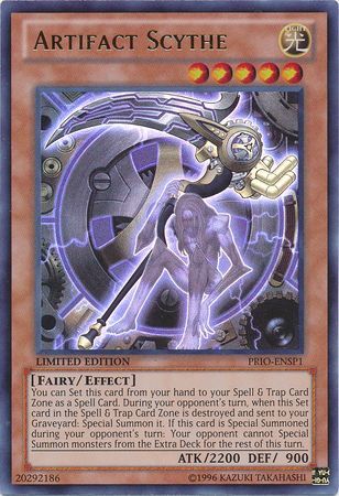 Artifact Scythe PRIO ENSP1 Ultra Rare Yu Gi Oh Promo Cards Artifact Scythe PRIO ENSP1 Ultra Rare Yu Gi Oh Promo Cards
