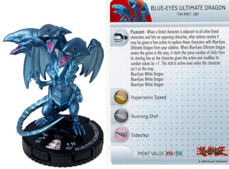 Series 2 set Blue-Eyes Ultimate Dragon #019 Chase fig w/card! Heroclix Yu-Gi-Oh 