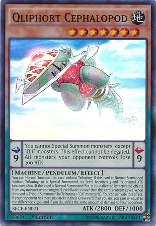 Qliphort Cephalopod SECE EN021 Super Rare 1st Edition Qliphort Cephalopod SECE EN021 Super Rare 1st Edition