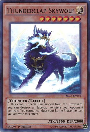 Thunderclap Skywolf SECE EN036 Super Rare 1st Edition Thunderclap Skywolf SECE EN036 Super Rare 1st Edition