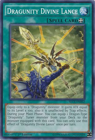 Dragunity Divine Lance SECE EN062 Common 1st Edition Dragunity Divine Lance SECE EN062 Common 1st Edition