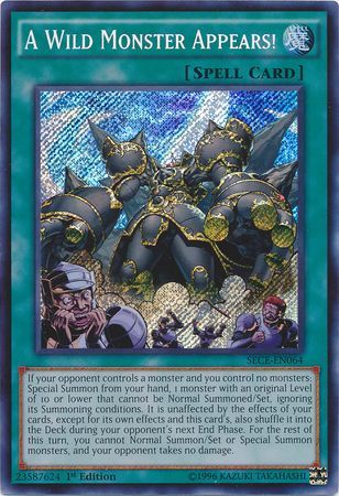 A Wild Monster Appears SECE EN064 Secret Rare 1st Edition Secrets of Eternity SECE 1st Edition Singles A Wild Monster Appears SECE EN064 Secret Rare 1st Edition Secrets of Eternity SECE 1st Edition Singles