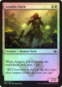 Arashin Cleric 005 185 Foil Fate Reforged Foil Singles Arashin Cleric 005 185 Foil Fate Reforged Foil Singles