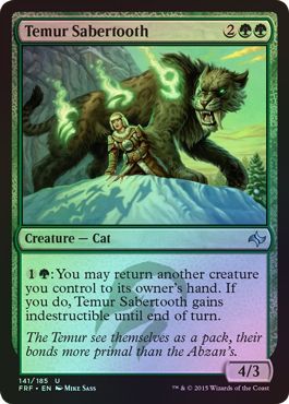 Temur Sabertooth 141 185 Foil Fate Reforged Foil Singles Temur Sabertooth 141 185 Foil Fate Reforged Foil Singles