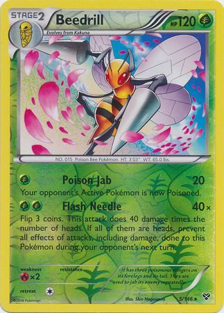 Beedrill 5 146 Rare Reverse Holo XY Base Set Reverse Holo Singles Beedrill 5 146 Rare Reverse Holo XY Base Set Reverse Holo Singles