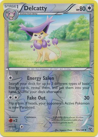 Delcatty 105 146 Uncommon Reverse Holo XY Base Set Reverse Holo Singles Delcatty 105 146 Uncommon Reverse Holo XY Base Set Reverse Holo Singles