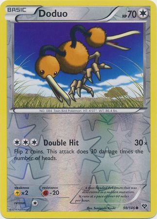 Doduo 98 146 Common Reverse Holo XY Base Set Reverse Holo Singles Doduo 98 146 Common Reverse Holo XY Base Set Reverse Holo Singles