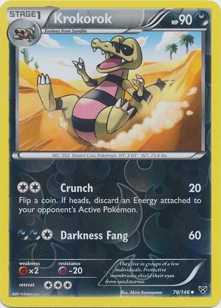 Krokorok 70 146 Uncommon Reverse Holo XY Base Set Reverse Holo Singles Krokorok 70 146 Uncommon Reverse Holo XY Base Set Reverse Holo Singles