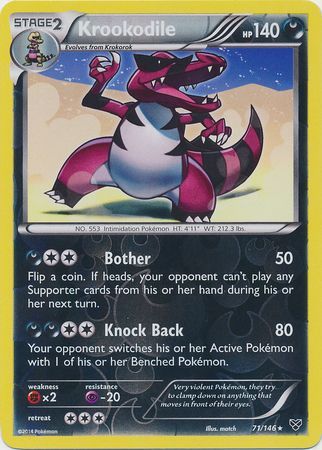 Krookodile 71 146 Rare Reverse Holo XY Base Set Reverse Holo Singles Krookodile 71 146 Rare Reverse Holo XY Base Set Reverse Holo Singles