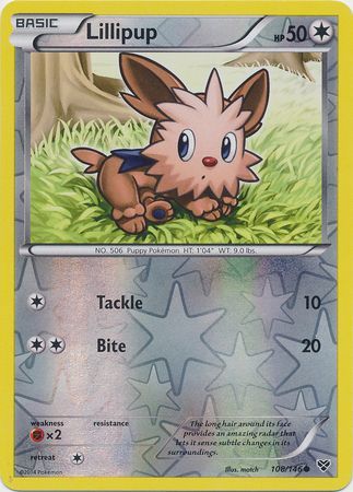 Lillipup 108 146 Common Reverse Holo XY Base Set Reverse Holo Singles Lillipup 108 146 Common Reverse Holo XY Base Set Reverse Holo Singles