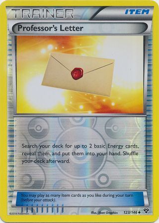 xy Pokemon trainer-item-professor letter 123/146 