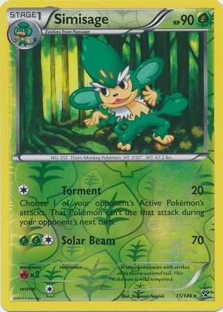 Simisage 11 146 Rare Reverse Holo Simisage 11 146 Rare Reverse Holo