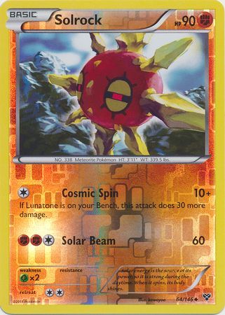 Solrock 64 146 Uncommon Reverse Holo Solrock 64 146 Uncommon Reverse Holo