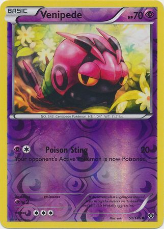 Venipede 51 146 Common Reverse Holo XY Base Set Reverse Holo Singles Venipede 51 146 Common Reverse Holo XY Base Set Reverse Holo Singles
