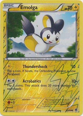Emolga 32 98 Common Reverse Holo Emolga 32 98 Common Reverse Holo