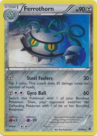 Ferrothorn 72 98 Rare Reverse Holo Ferrothorn 72 98 Rare Reverse Holo