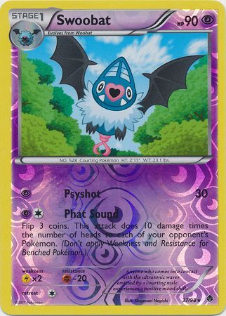 Swoobat 37 98 Rare Reverse Holo Black White 2 Emerging Powers Reverse Holo Singles Swoobat 37 98 Rare Reverse Holo Black White 2 Emerging Powers Reverse Holo Singles