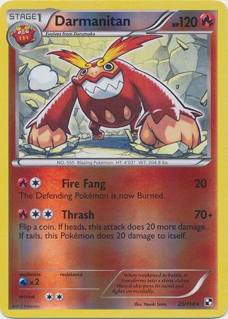 Darmanitan 25 114 Rare Reverse Holo Black White 1 Base Set Reverse Holo Singles Darmanitan 25 114 Rare Reverse Holo Black White 1 Base Set Reverse Holo Singles