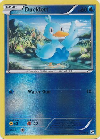 Ducklett 36 114 Common Reverse Holo Black White 1 Base Set Reverse Holo Singles Ducklett 36 114 Common Reverse Holo Black White 1 Base Set Reverse Holo Singles