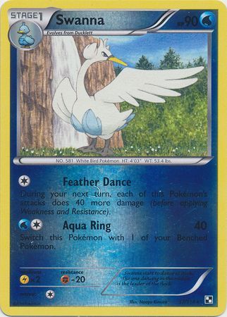 Swanna 37 114 Rare Reverse Holo Swanna 37 114 Rare Reverse Holo