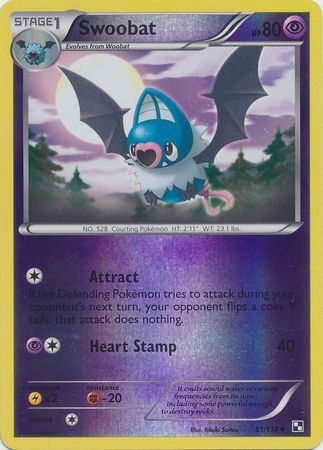 Swoobat 51 114 Uncommon Reverse Holo Black White 1 Base Set Reverse Holo Singles Swoobat 51 114 Uncommon Reverse Holo Black White 1 Base Set Reverse Holo Singles
