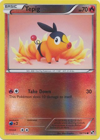 Tepig 16 114 Common Reverse Holo Black White 1 Base Set Reverse Holo Singles Tepig 16 114 Common Reverse Holo Black White 1 Base Set Reverse Holo Singles
