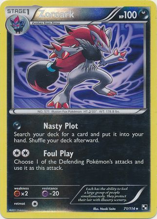 Zoroark 71 114 Holo Rare Reverse Holo Zoroark 71 114 Holo Rare Reverse Holo