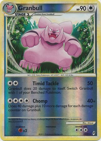 Granbull 26 95 Rare Reverse Holo Granbull 26 95 Rare Reverse Holo