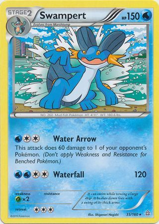 Swampert 35 160 Rare XY Primal Clash Singles Swampert 35 160 Rare XY Primal Clash Singles