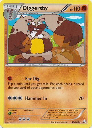 Diggersby 90 160 Rare XY Primal Clash Singles Diggersby 90 160 Rare XY Primal Clash Singles