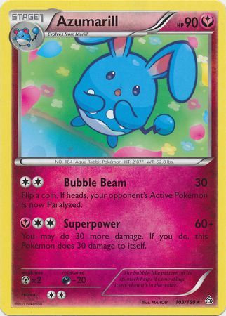 Azumarill 103 160 Rare XY Primal Clash Singles Azumarill 103 160 Rare XY Primal Clash Singles