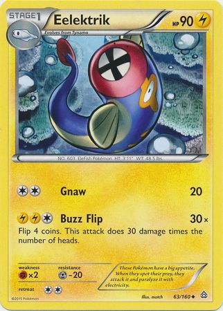 Eelektrik 63 160 Uncommon XY Primal Clash Singles Eelektrik 63 160 Uncommon XY Primal Clash Singles