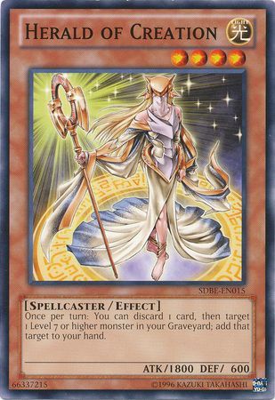 Herald of Creation SDBE EN015 Common Unlimited Saga of Blue Eyes White Dragon Unlimited Singles Herald of Creation SDBE EN015 Common Unlimited Saga of Blue Eyes White Dragon Unlimited Singles