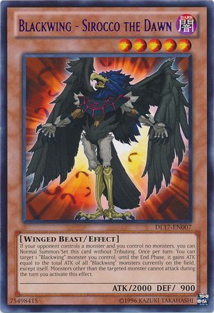 Blackwing Sirocco the Dawn DL17 EN007 Rare Yu Gi Oh Promo Cards Blackwing Sirocco the Dawn DL17 EN007 Rare Yu Gi Oh Promo Cards